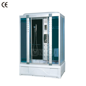 Rectangle high tray confortable shower cabin