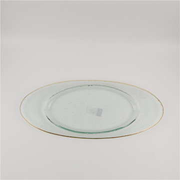 Gold Rim Glass Charger Plates,wedding glass plate