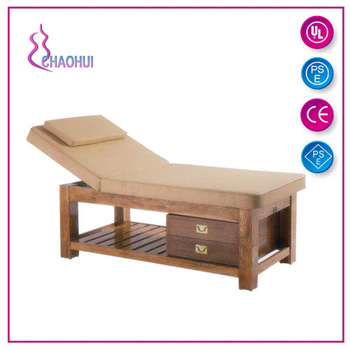 Cama facial de madera de salón de belleza de venta caliente