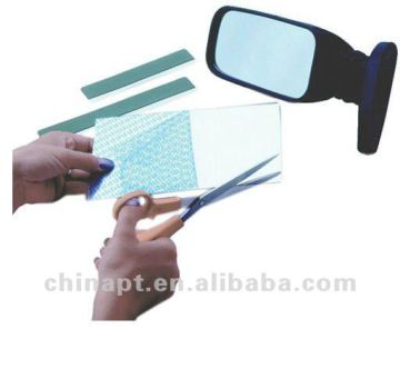 Easy Cut-and-Stick replacement mirror for car