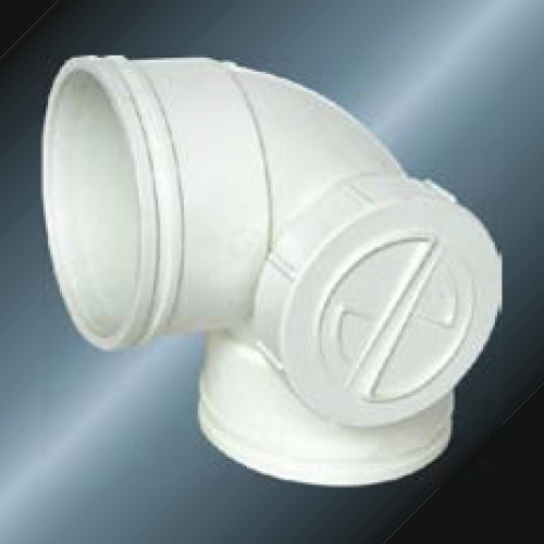 BS5255 / 4514 Drainage Upvc Elbow 90 ° Pintu Samping Gray