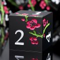 Flower Featured Solid Metal DND Dice Set of 7 PCS, Flower Metallic DND Dice Set for Dungeons and Dragon Tabletop Game