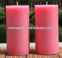Flat cylindrical candles