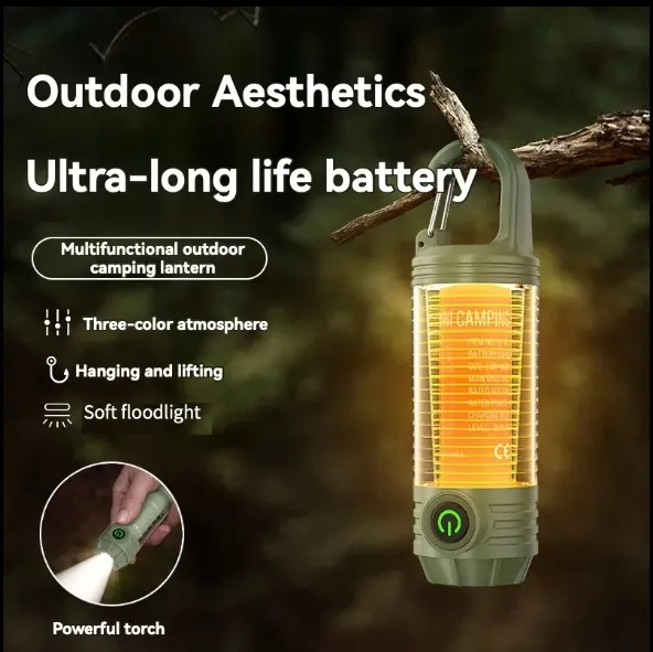 Multi Functional Outdoor Camping Light, Portable, Strong Flashlight, Rechargeable