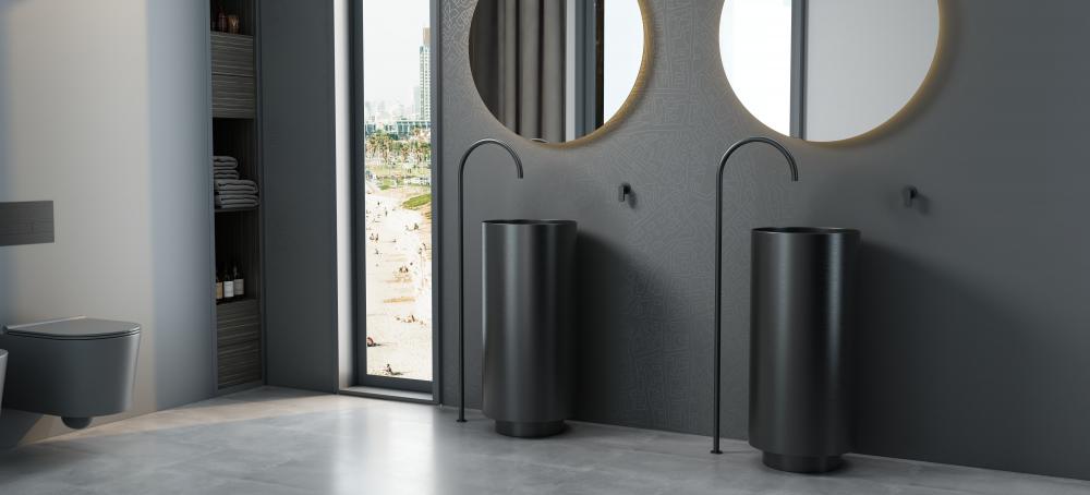 Meiao Cylindrical Vertical Stainless Steel Washbasin