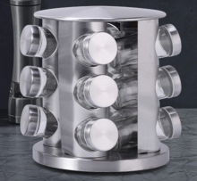 Storage Shelves with Glass Jars