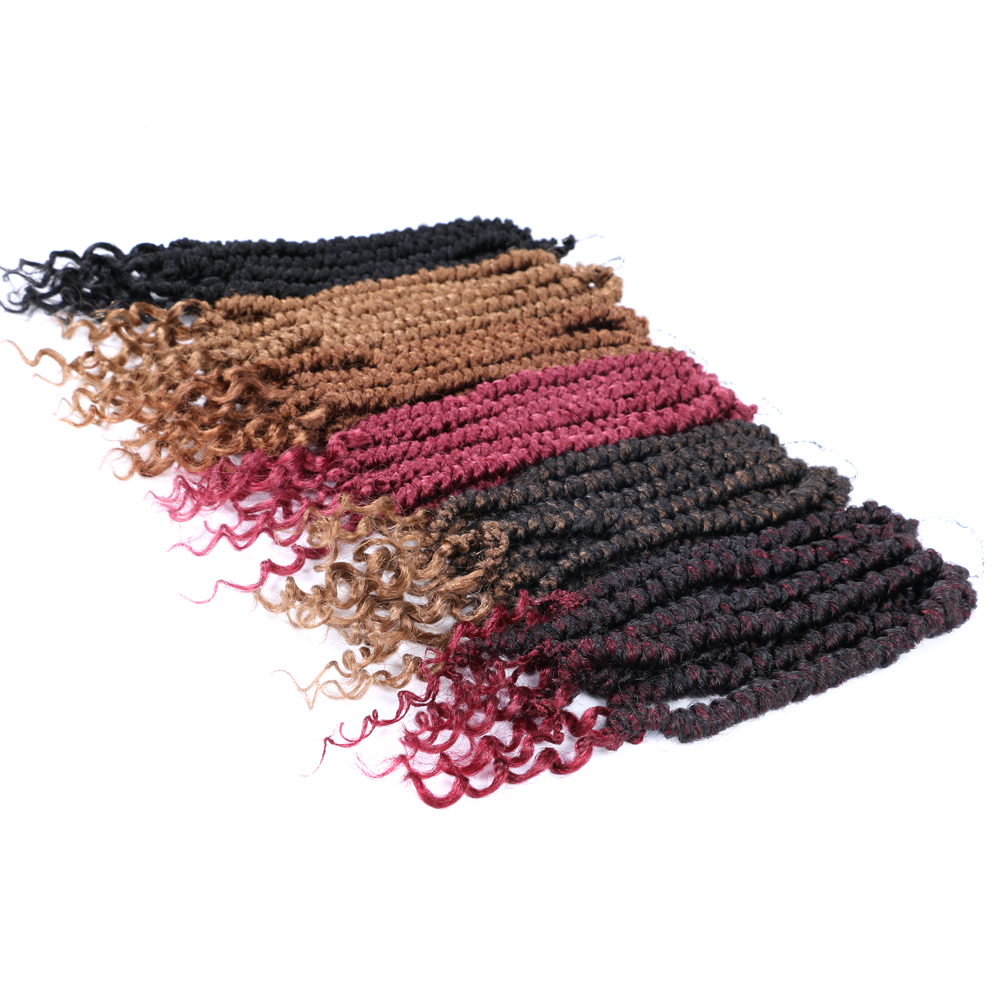 Hot sell 12inch 12stands curly end loop crochet senegalese twist type of hair