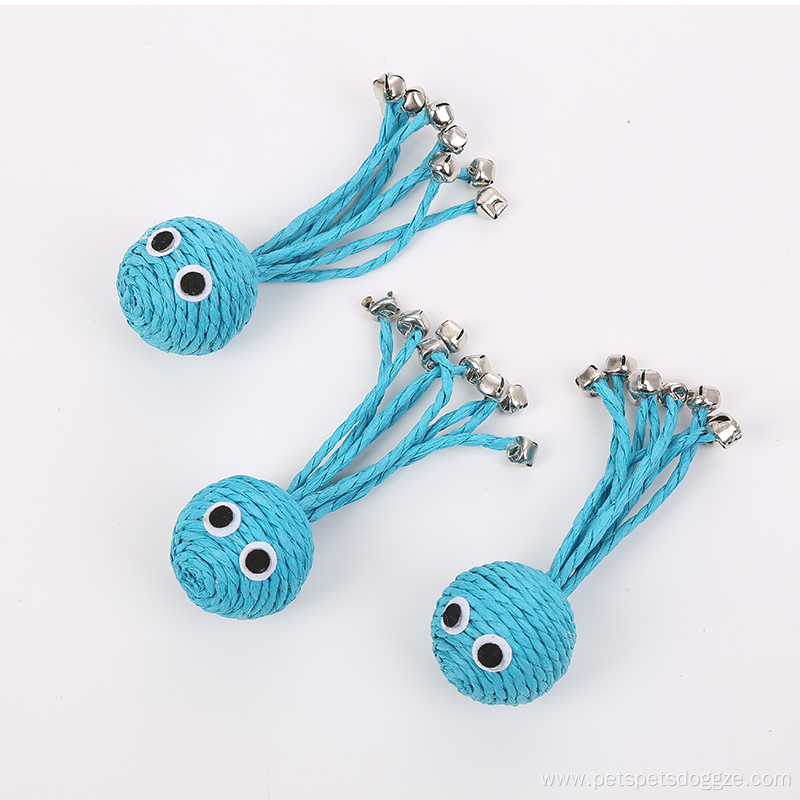 new-design octopus cat toy with bell toys