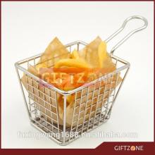 102*83*76mm Stainless Steel Mini Fry Basket Mini Food Presentatin Basket