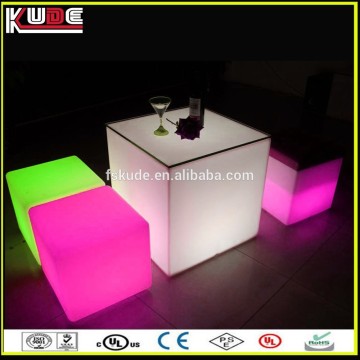 plastic led cube chair/colorful LED cube light/magic change color light small cube seat for outdoor