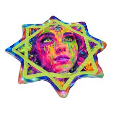 Dual-light LED flowstar for neon & UV glow parties