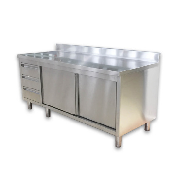 Stainless Steel Metal Sandblasting Kitchen Cabinet
