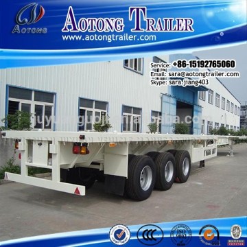 best selling semi trailer /50ton 40feet or 20ft 3axle flatbed container semi trailer/container semi trailer
