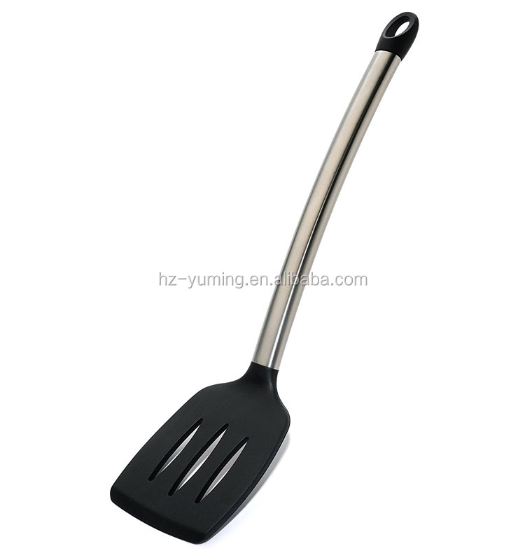 OEM Wholesale Food Grade Stainless Steel Handle Nonstick Baking Cooking Tools Accessories Silicone Kitchen Utensil Set