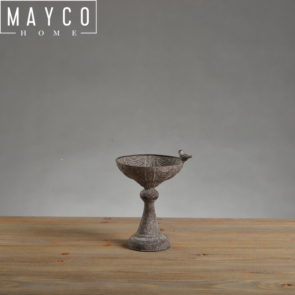 Mayco Shabby and Chic Garden Decoration Antique Iron Bird Bath