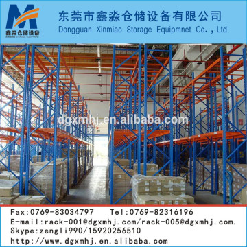 Adjustable 75mm selective pallets shelves and storage racks system