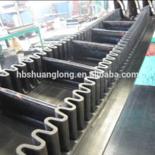 wave form raised edge sidewall block rubber conveyer belt