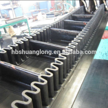 wave form raised edge sidewall block rubber conveyer belt