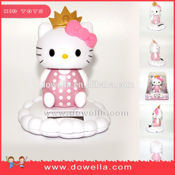 Lovely Hello Kitty solar powered car decoration toys