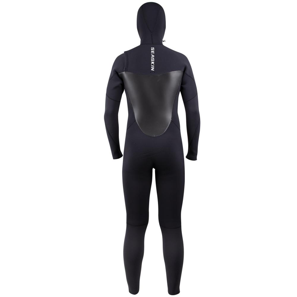 Seaskin Mens 5/4mm Konforlu Neoprene Kapüşonlu Wetsuits