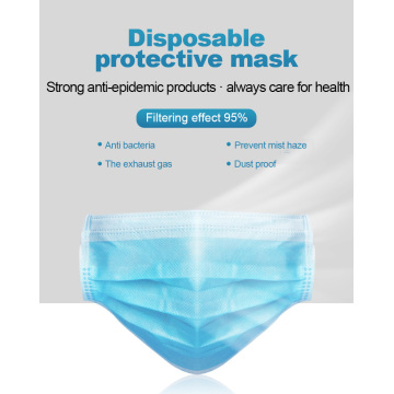 Disposable protective face mask