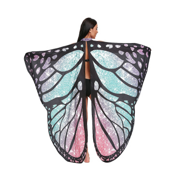 Butterfly Wings Shawl Fairy zachte stof voor dames dames partij nimf kostuum accessoire