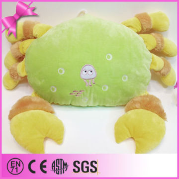 custom lovely green stuffed crab plush crab toy