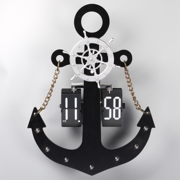 Huge Vintage Anchor Flip Clock