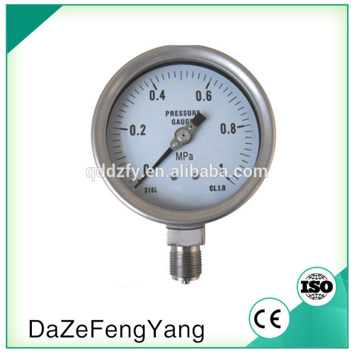 Made in China OEM stainless steel thermometer pressure gauge Y-150H