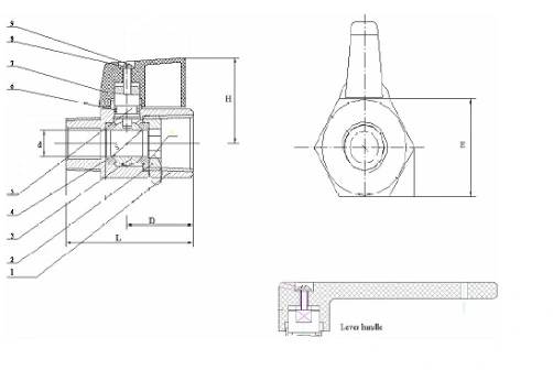 Mini Brass Ball Valve 1/8''inch-1/2''inch with Ce Certificate