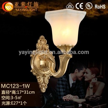 decorative marble brass wall lamp,interior copper marble wall lamp