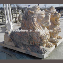 Outdoor accept custom marble lion sculpture marble lion statues for sale