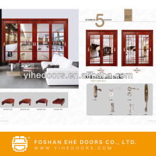 Factory wholesale custome deisign balcony fashion sliding doors with decoration glass