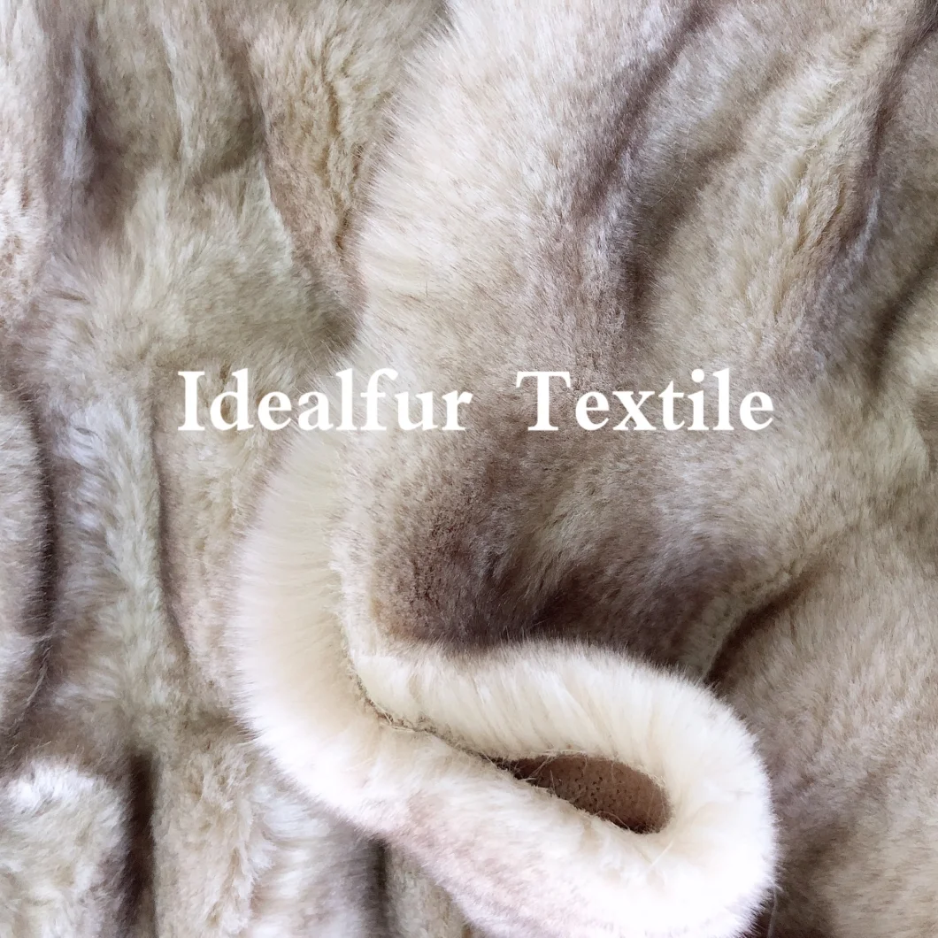 Pressure Printing Super Soft Imitation Rabbit Fur