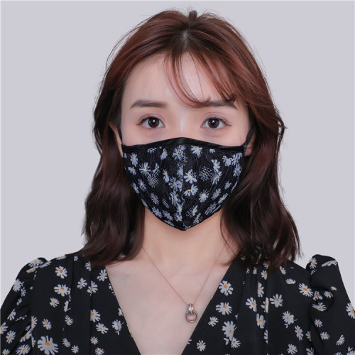 Customized French Lace Imitation Silk Mask