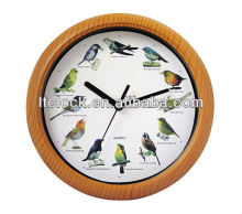 Plastic bird sound wall clock