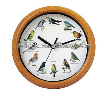 Plastic bird sound wall clock