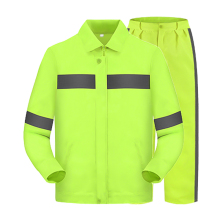 Fluorescent Waterproof Reflective Mens Workwear Suit for Outdoor Cleaning
