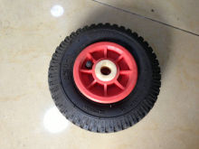 Heavy Duty Hand Trolley Wheels , Industrial Wheelbarrow Wheels
