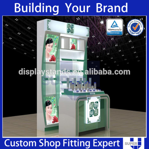 Retail Cosmetics Wooden Display Stand