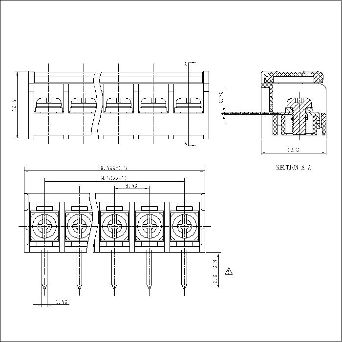 AT846-9.5XXX-GA Barrier Terminal Block Pitch9.5mm