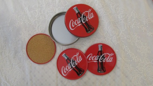 Tin cork coasters packaging tin box