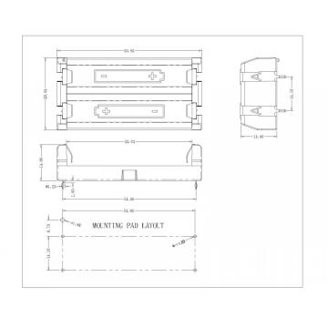 BBC-S-SN-A-2AA-013 DUAL AA बैटरी धारक THM