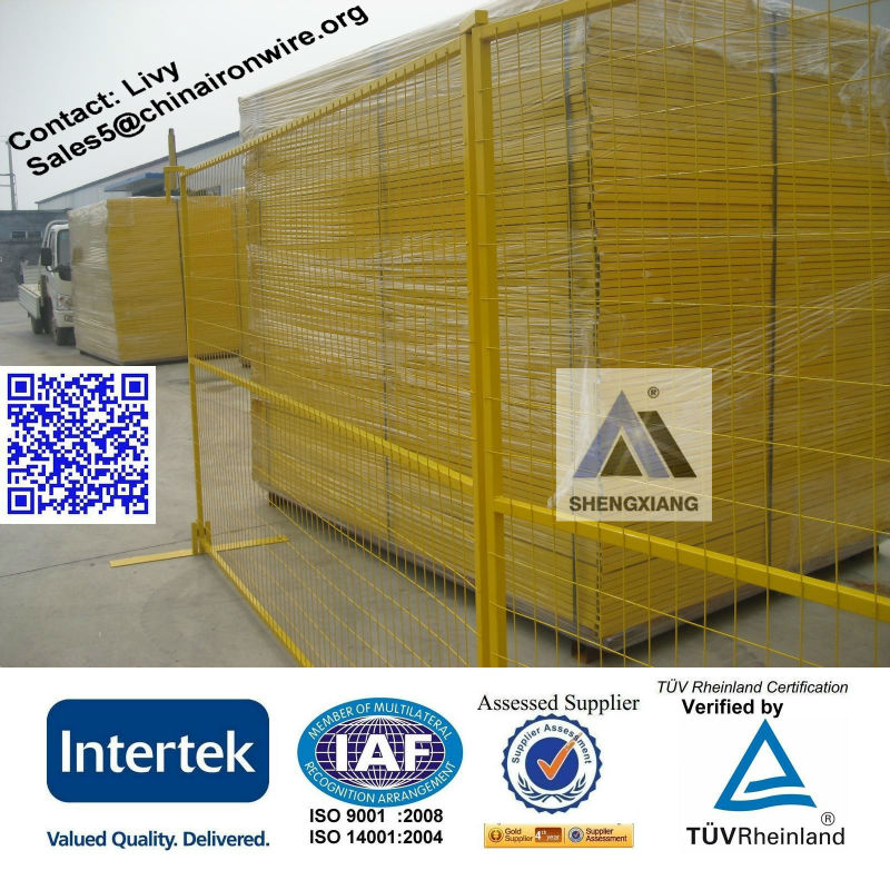 Galvanized temporary fence or movable fence (best price) Factory verifid by ISO and TUV Rheinland