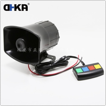 Wired Alarm Siren Horn for Automotive - 12V 4 Tones 30W Mini Loud Voice Speaker