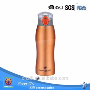 600ML gold color S shape insulated sport drinking canteen