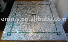 Natural shell mosaic table top -white mop shell mixed abalone