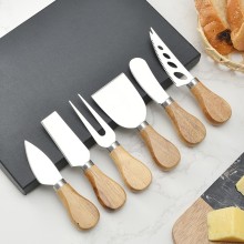 Stainless Steel Kitchen Cooking Utensils Set with Oak Wood/Bamboo/Acacia Handles for Cheese - IN STOCK