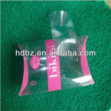 pillow shape box/clear pillow box/transparent printed pillow box