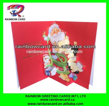 2017 high quality 3 d Christmas card samples